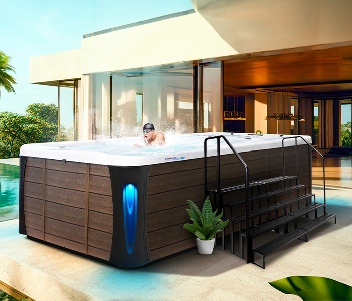 Calspas hot tub being used in a family setting - Lincoln