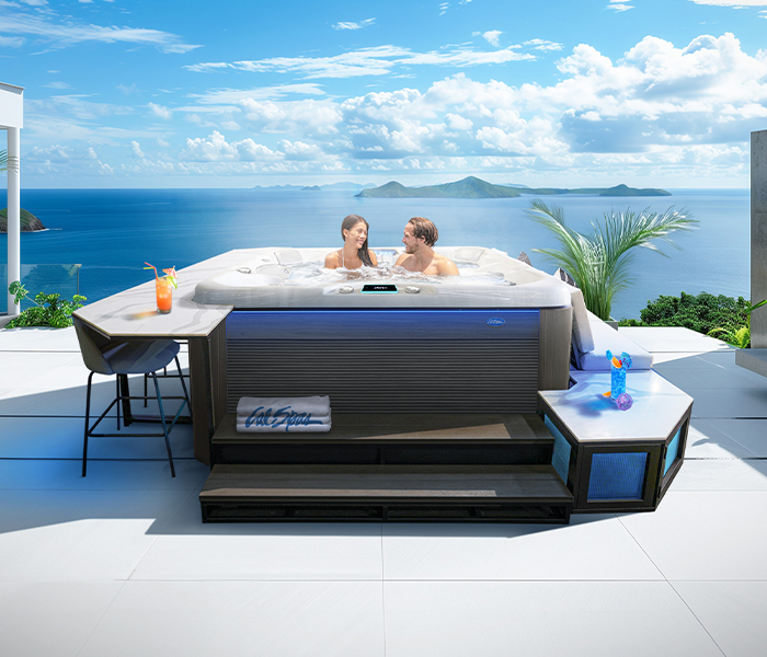 Calspas hot tub being used in a family setting - Lincoln